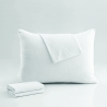 Set 2 federe copricuscino 50x80cm in cotone bianco con zip Dallas Vendita