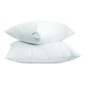 Set 2 federe copricuscino 50x80cm in cotone bianco con zip Dallas Saldi