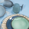 Set bicchieri in vetro azzurro effetto ghiaccio 600ml Happy Hour Ocean Offerta