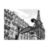 Stampa artistica su tela bianco e nero Metropolitain Paris Pangea Images Offerta