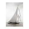 Quadro stampa su tela barca a vela vintage bianco e nero Britannia Offerta