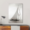 Quadro stampa su tela barca a vela vintage bianco e nero Britannia Vendita