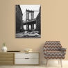 Stampa su tela bianco e nero By the Manhattan Bridge Gasoline Images Vendita