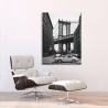 Stampa su tela bianco e nero By the Manhattan Bridge Gasoline Images Saldi