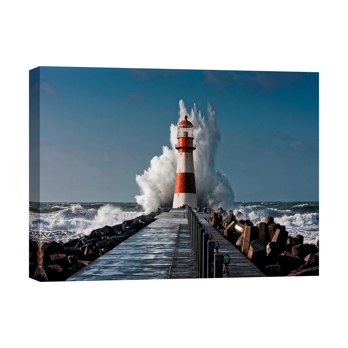 Quadro fotografico stampa su tela Lighthouse in the Mediterranean Sea Promozione Quadro fotografico stampa su tela Lighthouse in the Mediterranean Sea Promozione