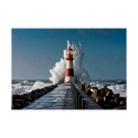 Quadro fotografico stampa su tela Lighthouse in the Mediterranean Sea Offerta