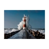 Quadro fotografico stampa su tela Lighthouse in the Mediterranean Sea Offerta