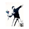 Stampa su tela quadro street art moderno Messaggio di Pace Banksy Offerta