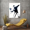 Stampa su tela quadro street art moderno Messaggio di Pace Banksy Vendita