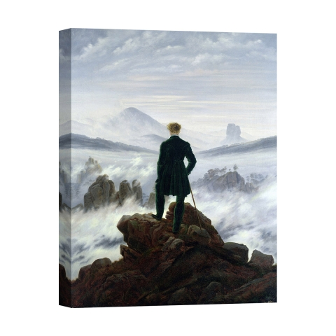 Viandante sul mare di nebbia Caspar David Friedrich quadro stampa su tela Promozione