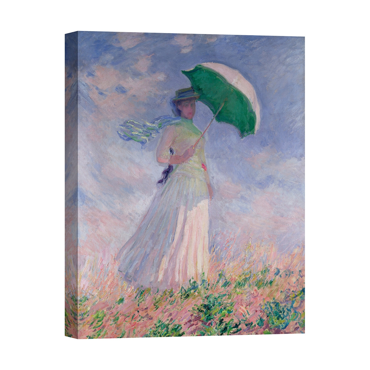 Quadro stampa su tela canvas Donna con il parasole Claude Monet Promozione