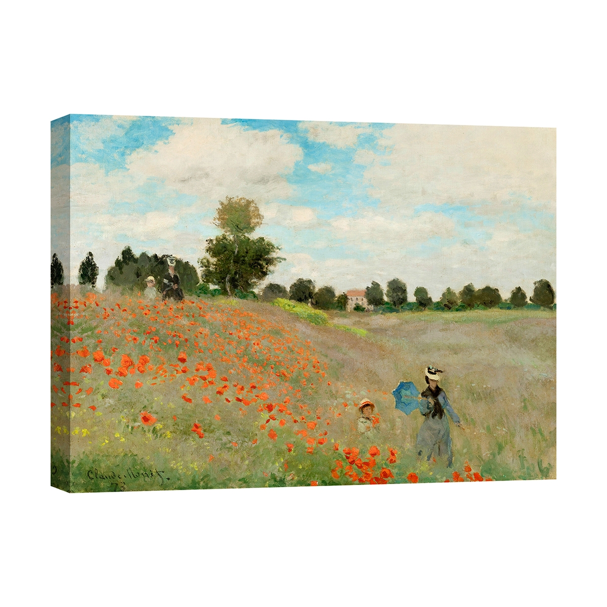 Stampa su tela quadro impressionista Campo con papaveri di Claude Monet Promozione Stampa su tela quadro impressionista Campo con papaveri di Claude Monet Promozione