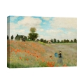 Stampa su tela quadro impressionista Campo con papaveri di Claude Monet Promozione