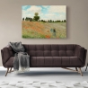 Stampa su tela quadro impressionista Campo con papaveri di Claude Monet Saldi