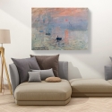 Quadro stampa su tela Impression au soleil levant di Claude Monet Saldi