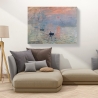 Quadro stampa su tela Impression au soleil levant di Claude Monet Saldi
