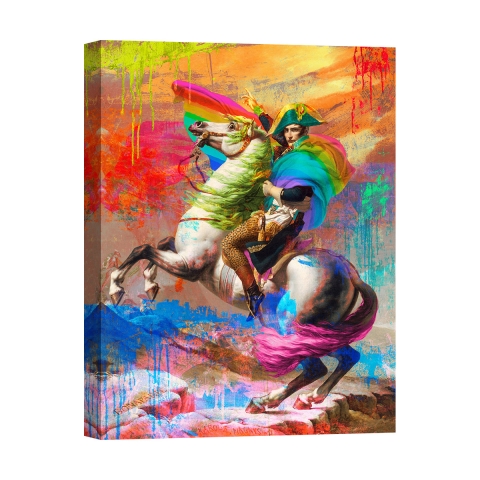 Quadro pop moderno stampa su tela Napoleon 2.0 di Eric Chestier Promozione
