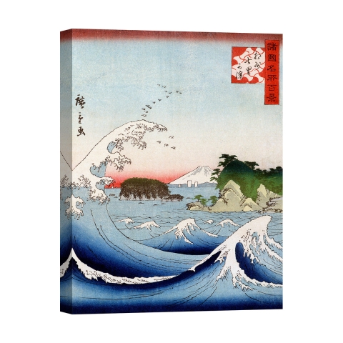 Stampa su tela paesaggio di montagna e mare Monte Fuji Hokusai Kanagawa Promozione