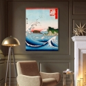 Stampa su tela paesaggio di montagna e mare Monte Fuji Hokusai Kanagawa Saldi