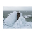 Stampa su tela faraglione sotto tempesta Phare de Kéréon Jean Guichard Offerta