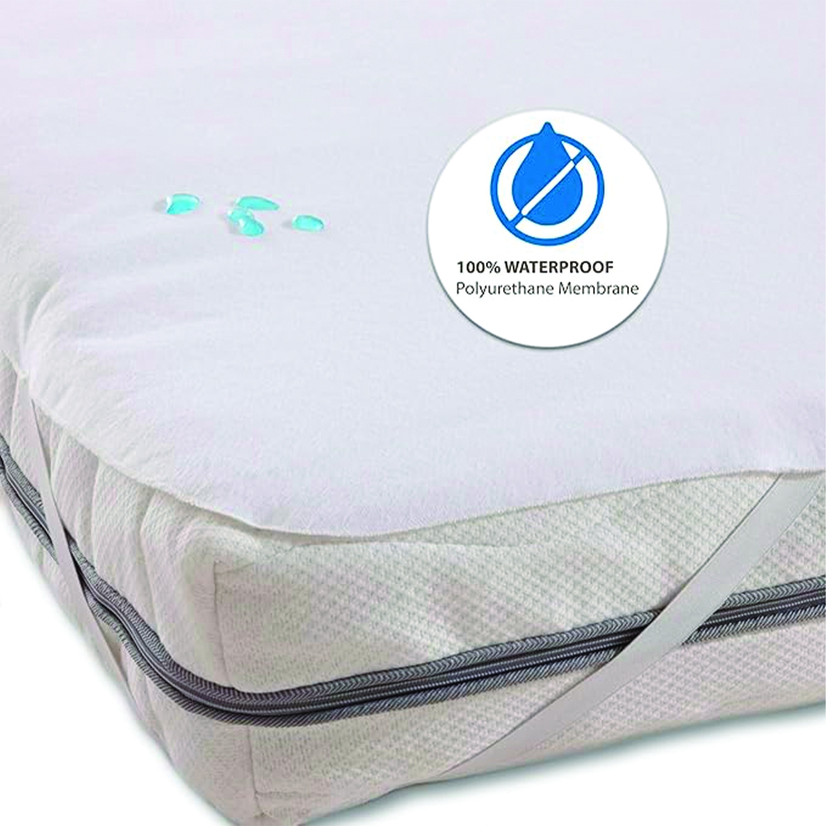 Coprimaterasso per letto matrimoniale 160x200cm impermeabile Huston Promozione Coprimaterasso per letto matrimoniale 160x200cm impermeabile Huston Promozione