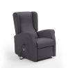Poltrona relax in tessuto 2 motori con ruote e lift alzapersona Trilly Saldi
