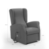 Poltrona relax in tessuto 2 motori con ruote e lift alzapersona Trilly 