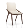Set 2 sedie da pranzo design moderno in legno e similpelle beige Hays Promozione