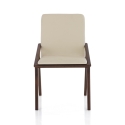 Set 2 sedie da pranzo design moderno in legno e similpelle beige Hays Catalogo