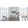 Set 2 sedie da pranzo design moderno in legno e similpelle beige Hays Scelta