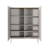 Mobile alto 4 ante scanalate credenza madia soggiorno beige Bitter Offerta