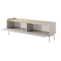 Mobile porta TV basso moderno 2 ante a ribalta beige 153x50x38 Bitter Sconti