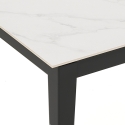 Tavolo sala da pranzo allungabile moderno 90x160-400 effetto marmo Harper Offerta