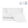 Completo per letto matrimoniale in cotone con lenzuola 2 federe Toronto Promozione