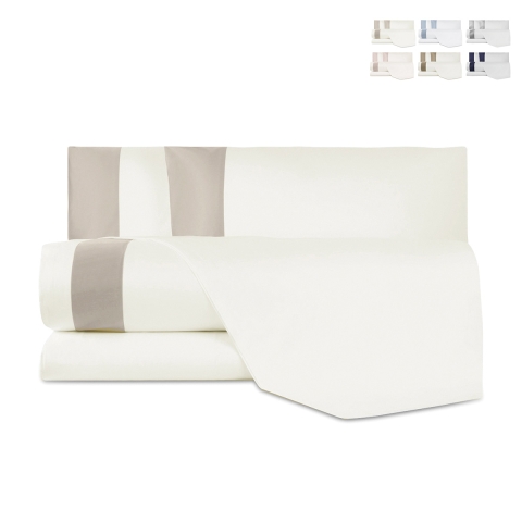 Completo per letto matrimoniale lenzuola e federe in cotone raso Heritage Promozione