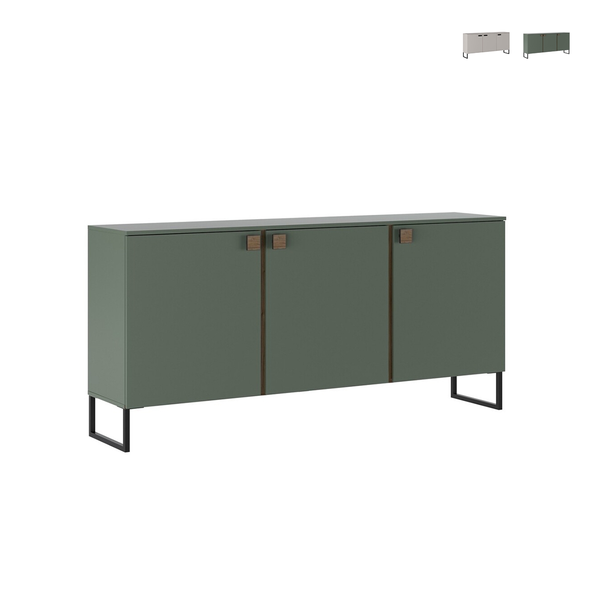 Madia soggiorno cucina 3 ante 184x40x90cm design contemporaneo Madrid