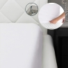 Lenzuolo con angoli per letto singolo 90x200cm in cotone bianco Toronto Vendita