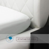 Lenzuolo con angoli per letto singolo 90x200cm in cotone bianco Toronto Offerta
