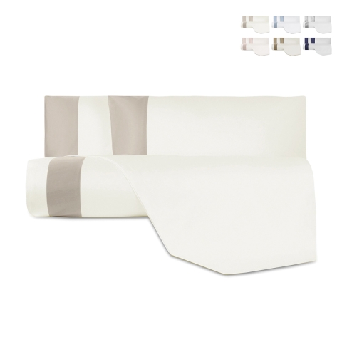 Parure copripiumino per letto matrimoniale in cotone e raso Heritage Promozione