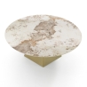 Tavolo da pranzo design allungabile effetto marmo 160x160x75 Arvin Onice Modello