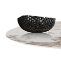 Tavolo da pranzo design allungabile effetto marmo 160x160x75 Arvin Onice Prezzo
