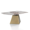Tavolo da pranzo design allungabile effetto marmo 160x160x75 Arvin Onice Caratteristiche
