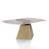 Tavolo da pranzo design allungabile effetto marmo 160x160x75 Arvin Onice Caratteristiche