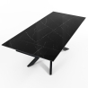 Tavolo allungabile 90x160-220 gambe a incrocio effetto marmo Ward Marble Sconti
