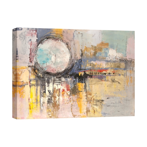 Quadro astratto colorato stampa su tela moderna Tramonto di luna Lucas Promozione