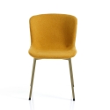 Set 4 sedie moderne in tessuto per sala da pranzo cucina Rann Gold Offerta