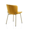 Set 4 sedie moderne in tessuto per sala da pranzo cucina Rann Gold Sconti