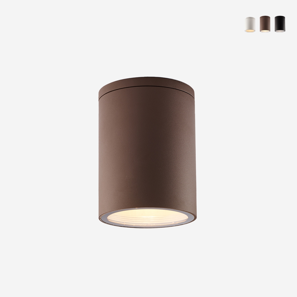 Plafoniera moderna da soffitto esterno a cilindro in alluminio Citizen Offerta Plafoniera moderna da soffitto esterno a cilindro in alluminio Citizen Offerta