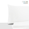 Set 2 federe per cuscini 50x80cm in cotone percalle con patella Miami Promozione