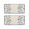 Set 2 piatti rettangolari da portata in ceramica 36x16cm Marechiaro Promozione